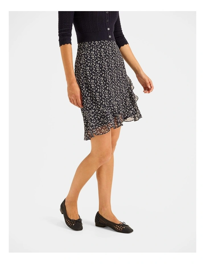 Mariner Floral Mini Skirt in Ink image 6