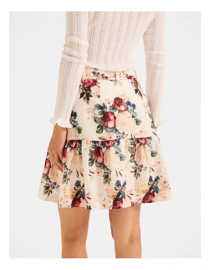 Winter Garden Mini Skirt in Ivory image 5