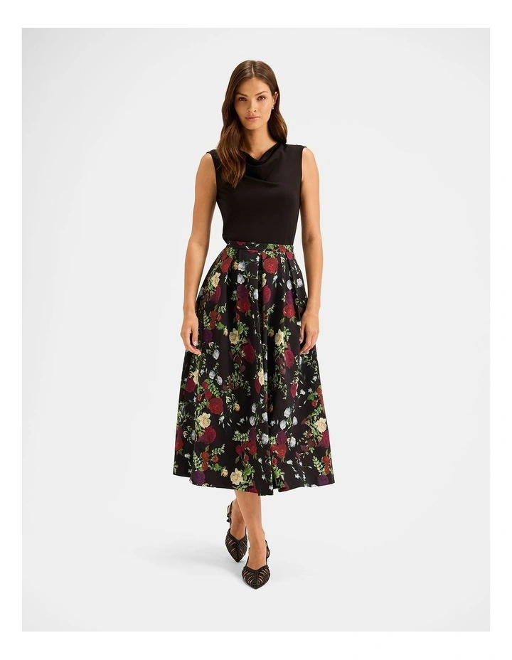 Soiree Midi Skirt in Black image 1