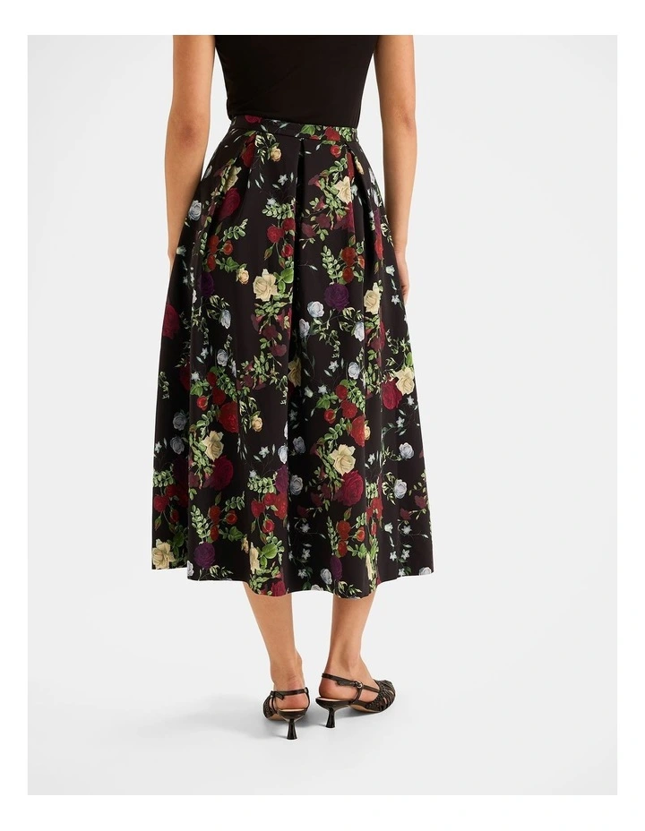 Soiree Midi Skirt in Black image 2