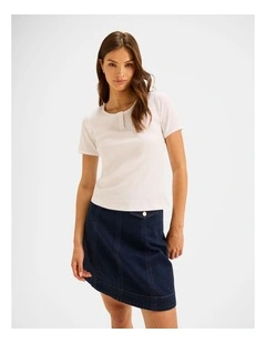 Luelle Rib Top in Ivory