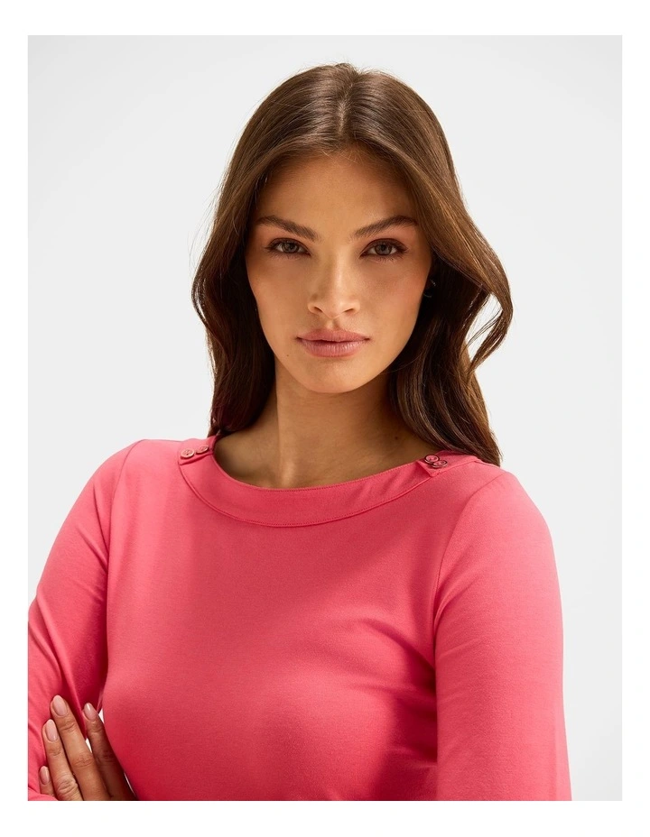 Juliette Top in Pink Grapefruit image 3