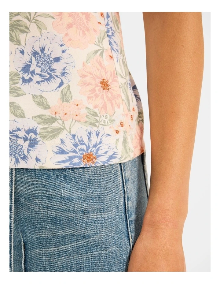 Seabreeze Floral Tee in Ivory image 4