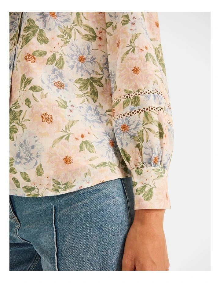 Seabreeze Floral Blouse in Ivory image 4