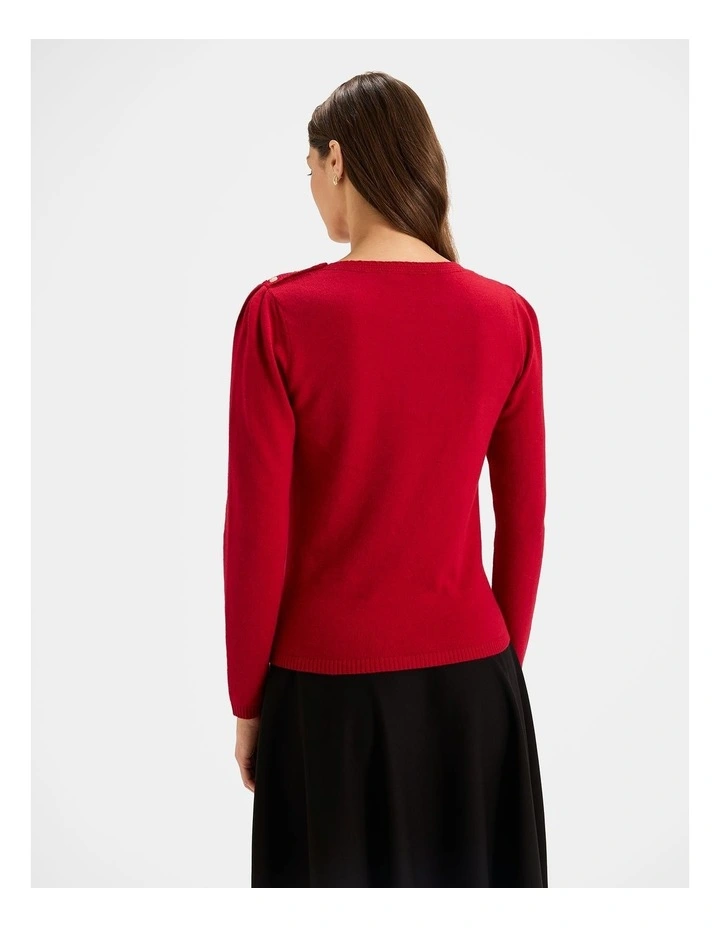 Ayr Jumper in Crimson image 2