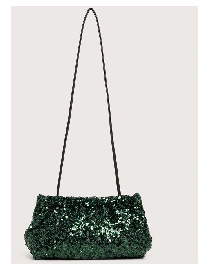 Liberty Sequin Clutch in Emerald image 1
