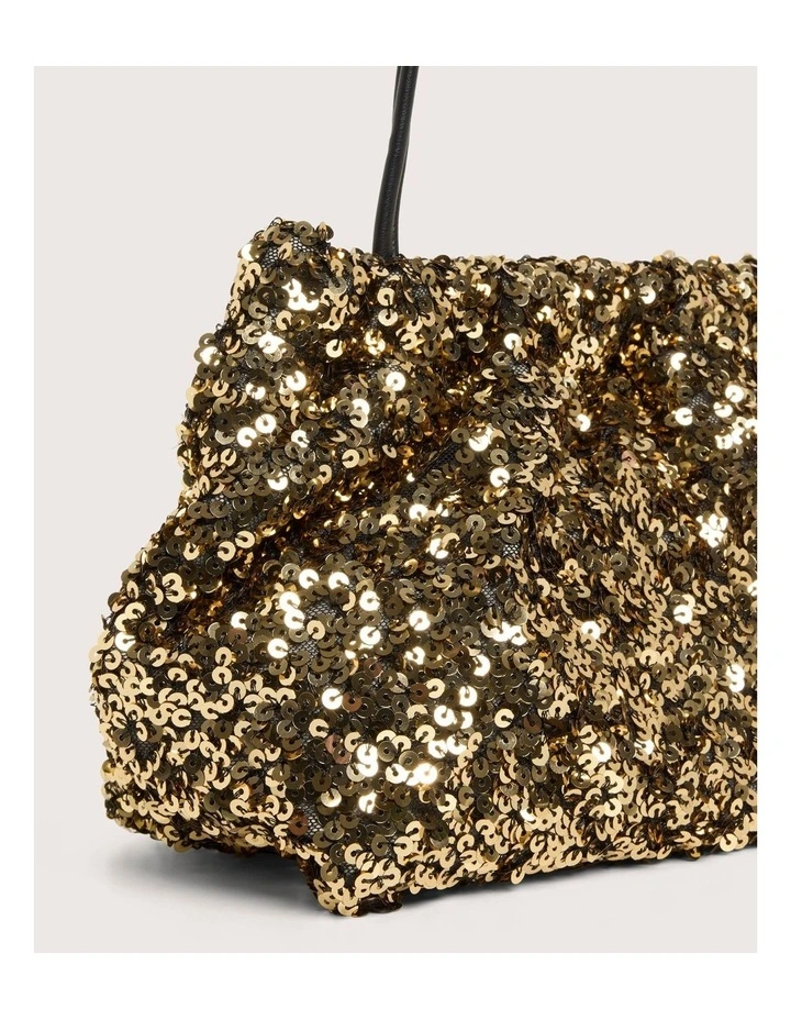 Liberty Sequin Clutch in Gold image 2