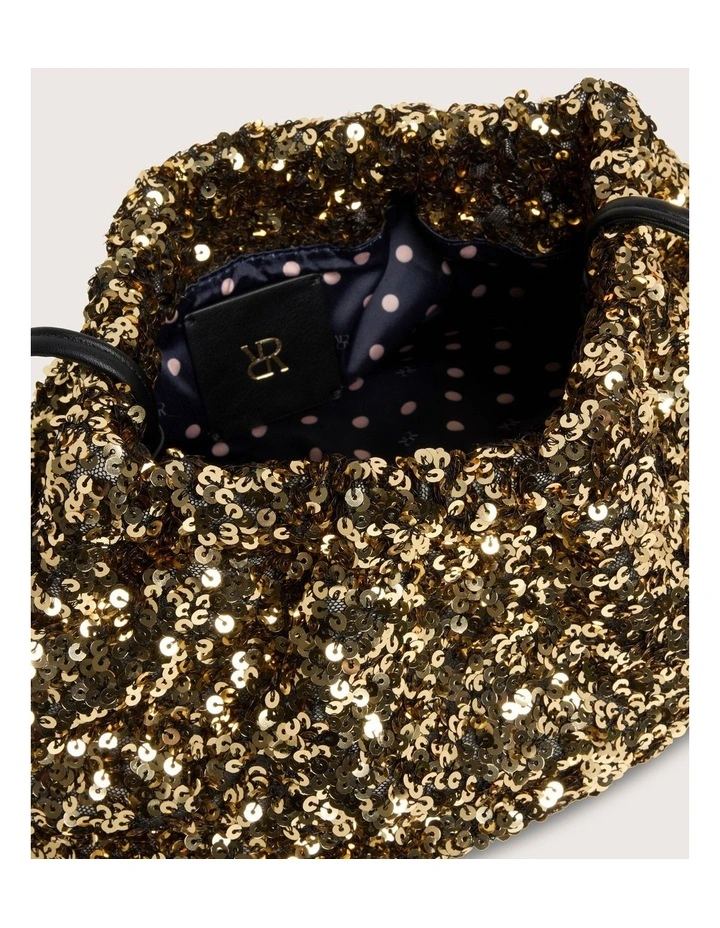 Liberty Sequin Clutch in Gold image 3