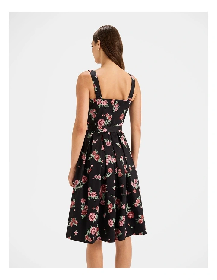 Cameo Rose Tea Dress in Black image 2
