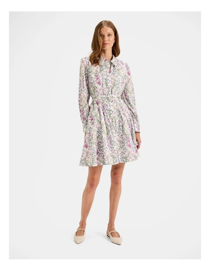 Abbey Mini Dress in Ivory image 1