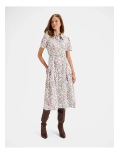 Abbey Shirt Dress in Ivory