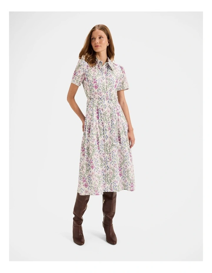 Abbey Shirt Dress in Ivory image 1