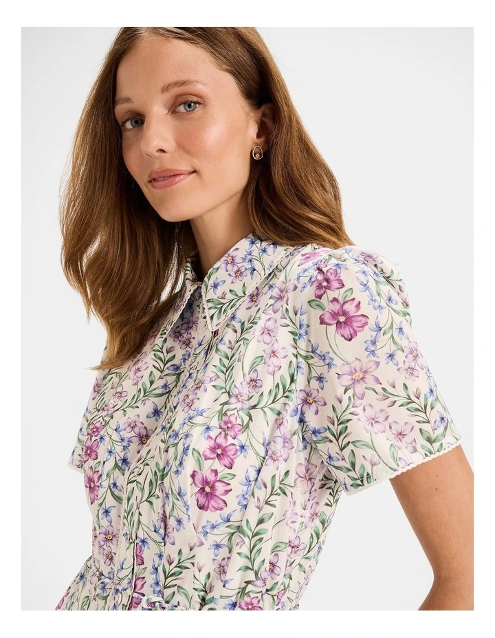 Abbey Shirt Dress in Ivory image 3