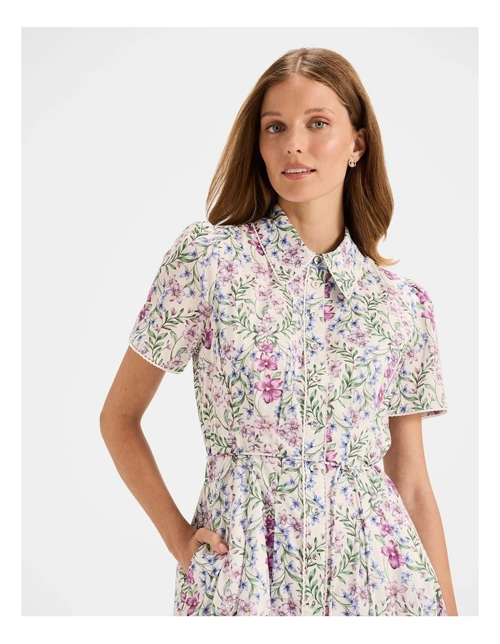 Abbey Shirt Dress in Ivory image 5