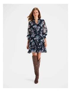 Mayfair Mini Dress in Ink