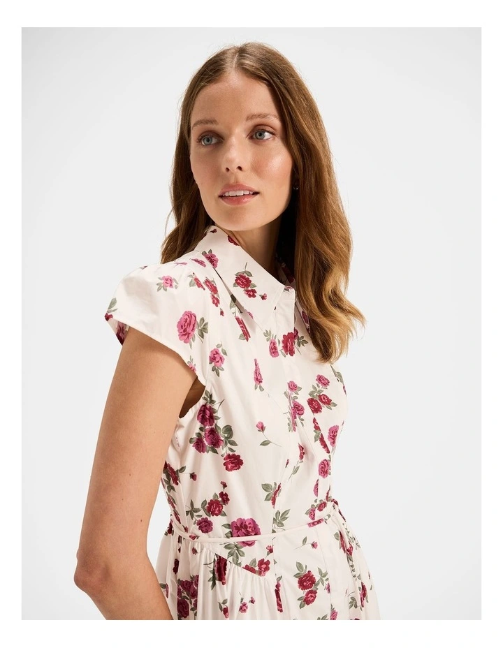 Cameo Shirt Dress in Ivory image 4