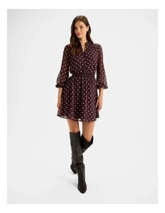 Piccadilly Mini Dress in Bordeaux