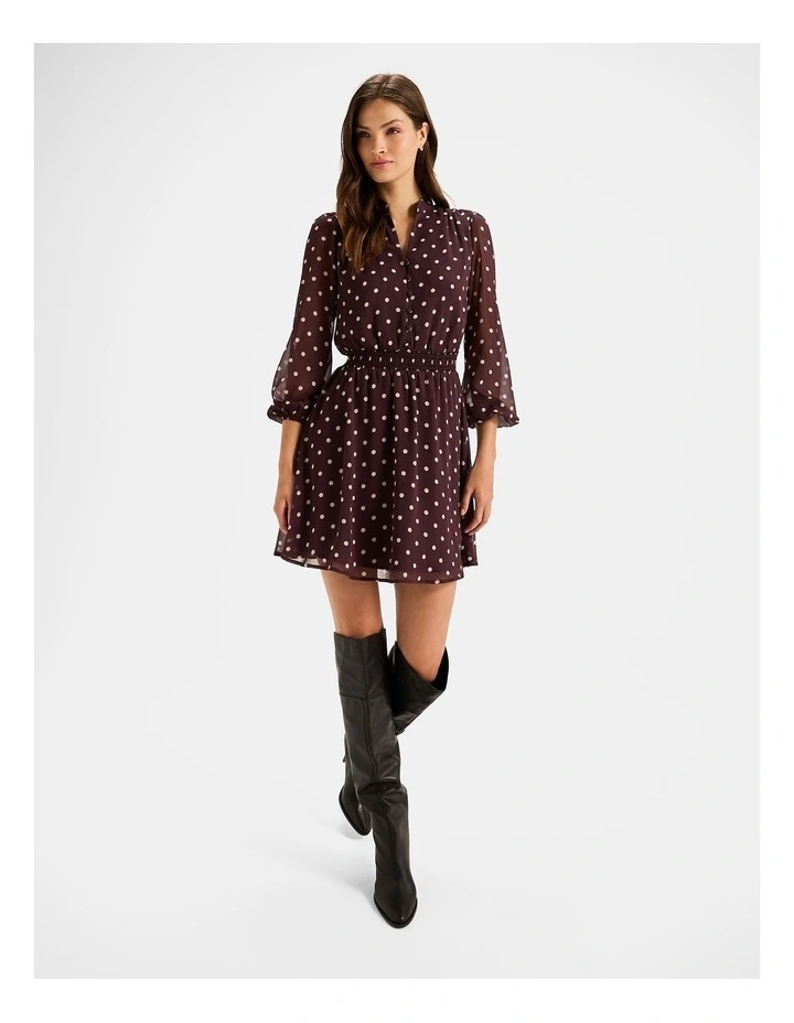 Piccadilly Mini Dress in Bordeaux image 1