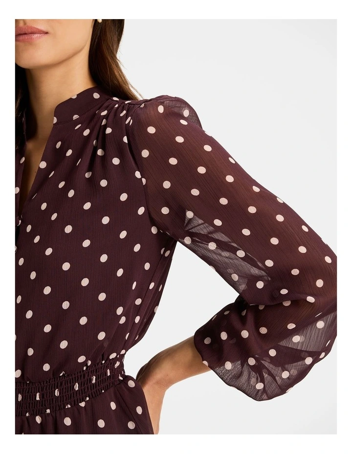 Piccadilly Mini Dress in Bordeaux image 5