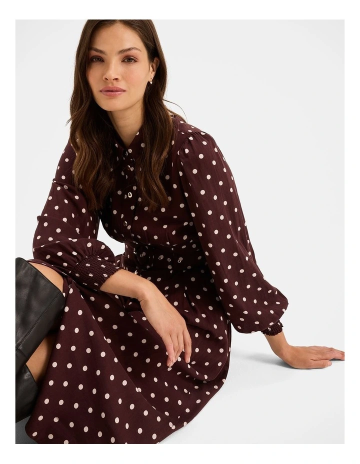 Piccadilly Shirt Dress in Bordeaux image 3