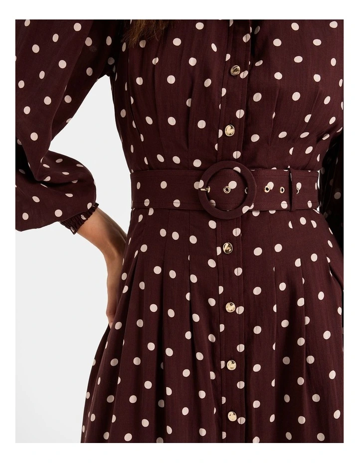 Piccadilly Shirt Dress in Bordeaux image 6