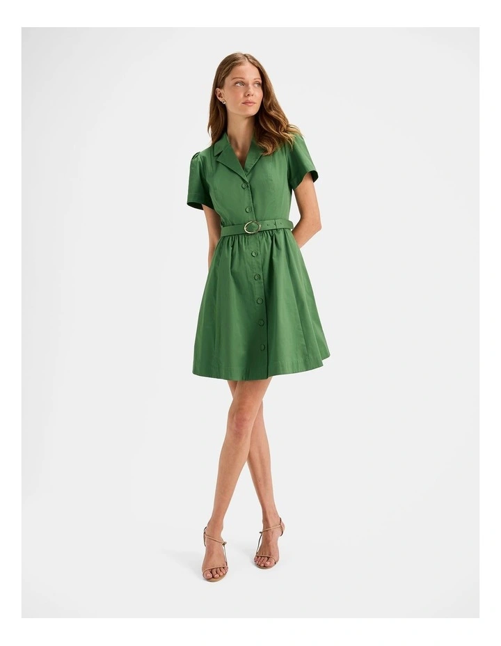 Ashley Mini Dress in Palm Green image 1