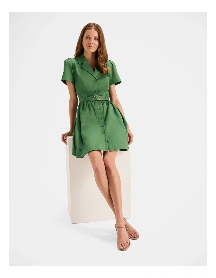 Ashley Mini Dress in Palm Green image 3