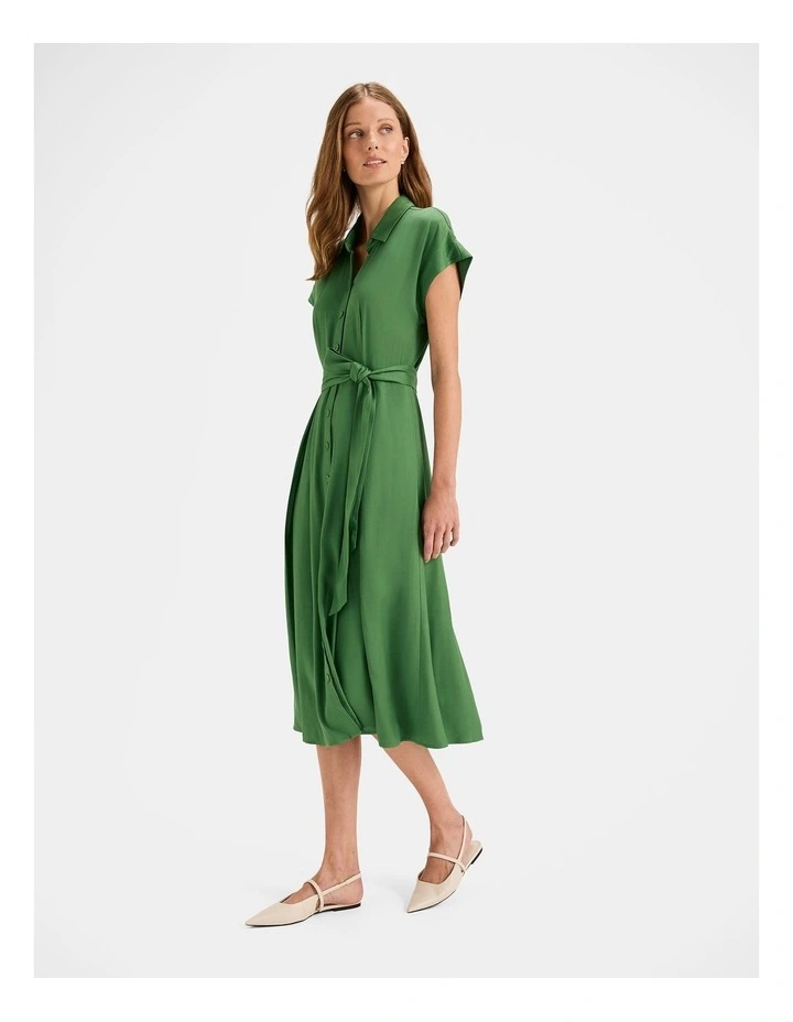 Camden Shirt Dress in Palm Green image 6