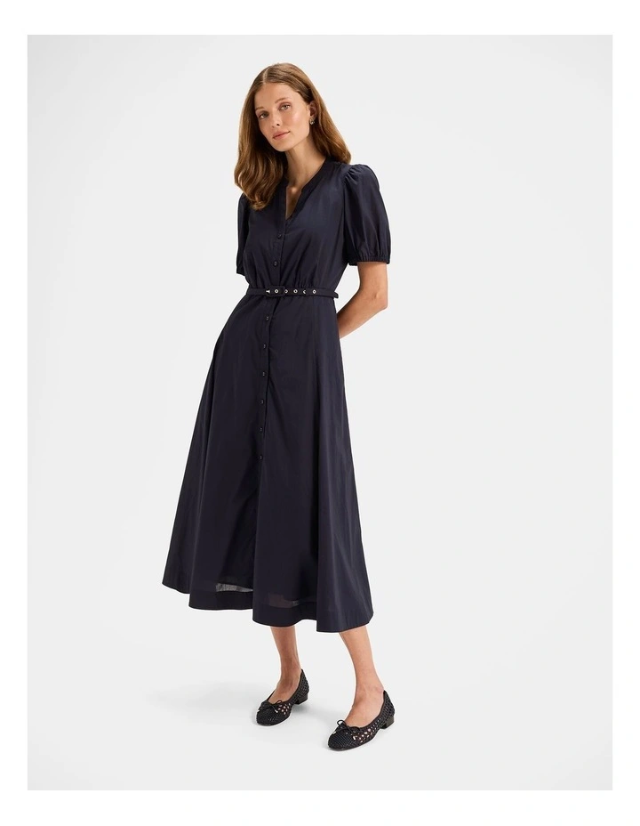 Martina Shirt Dress in Ink image 1