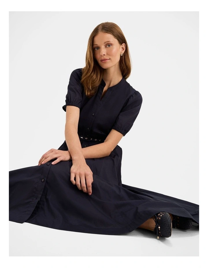 Martina Shirt Dress in Ink image 3