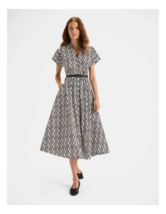 Oxford Shirt Dress in Ink