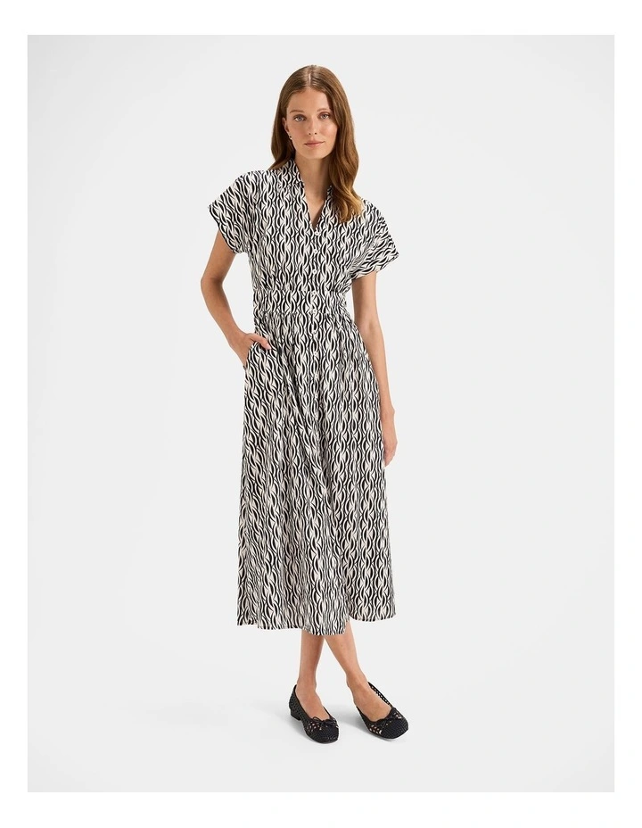 Oxford Shirt Dress in Ink image 5