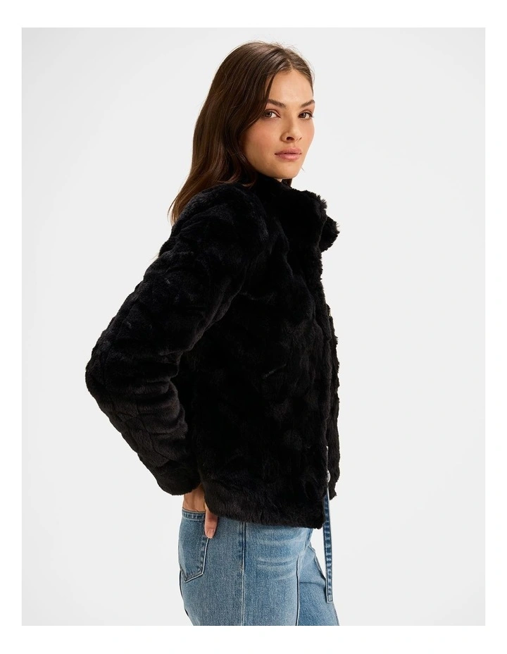 Sovereign Faux Fur Jacket in Black image 5