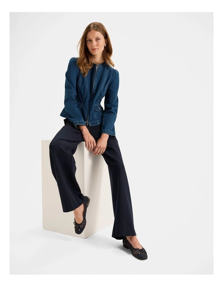 Isla Denim Jacket in Deep Blue Rinse image 3