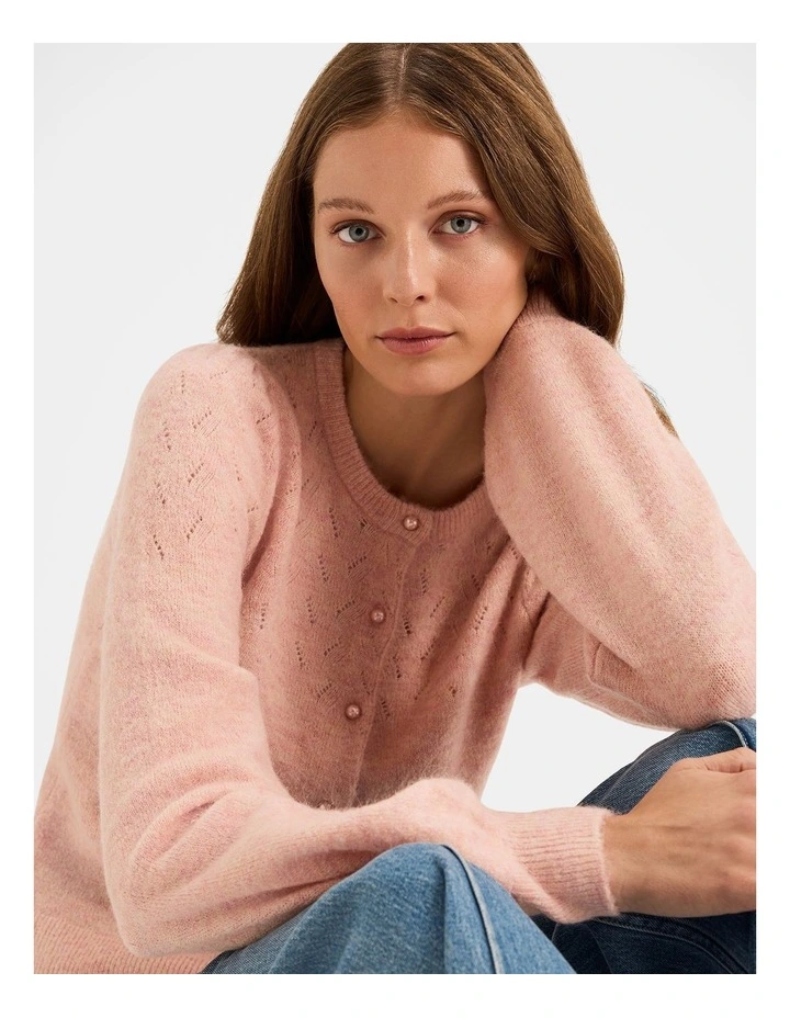 Heidi Cardigan in Blush image 3