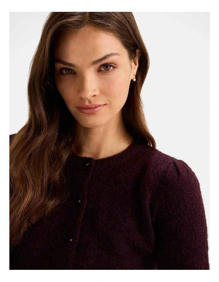 Heidi Cardigan in Bordeaux image 3
