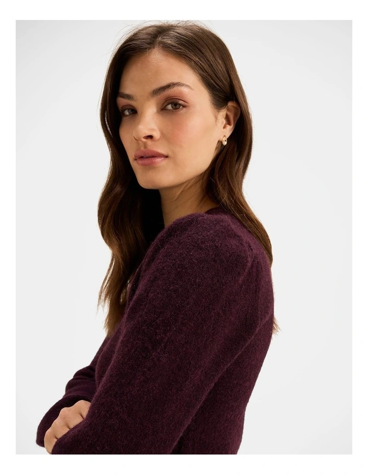 Heidi Cardigan in Bordeaux image 4