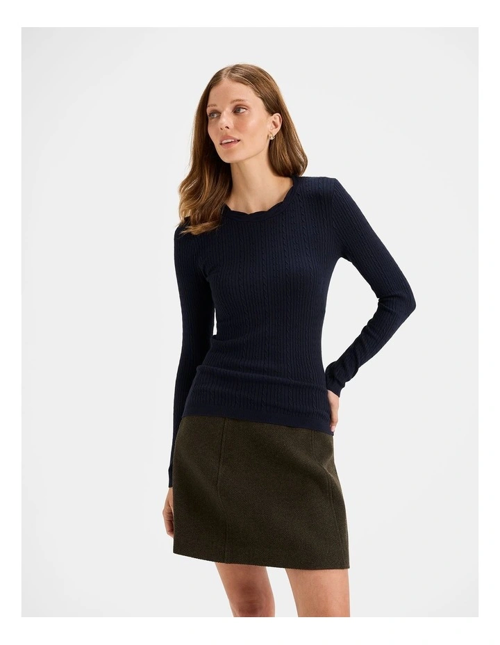 Amara Knit Top in Ink image 1