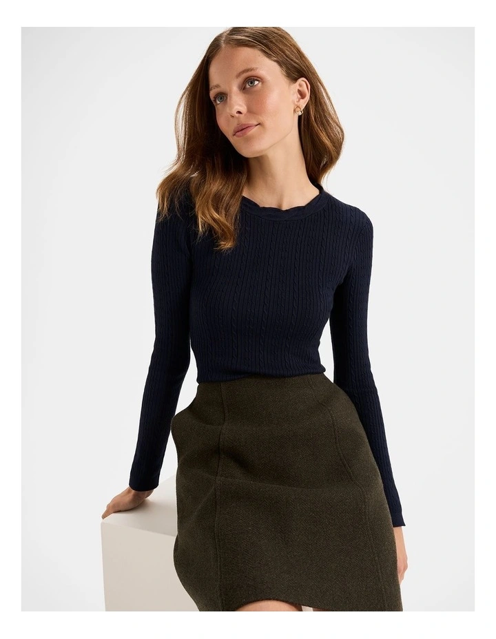 Amara Knit Top in Ink image 3