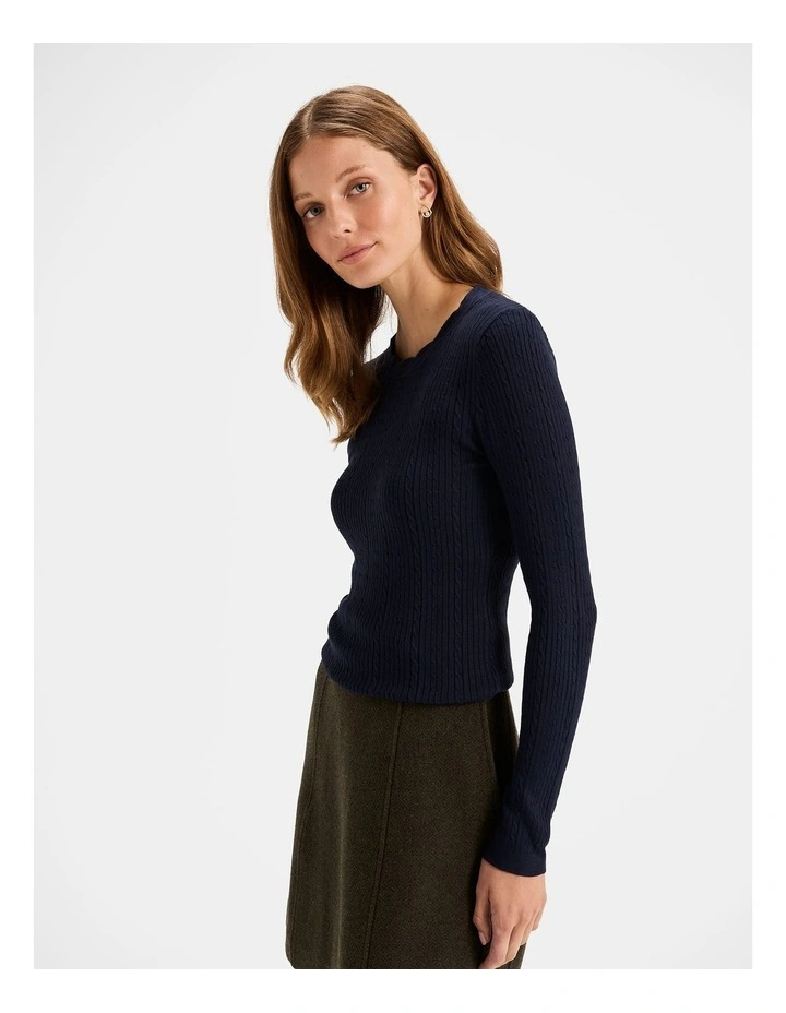 Amara Knit Top in Ink image 4