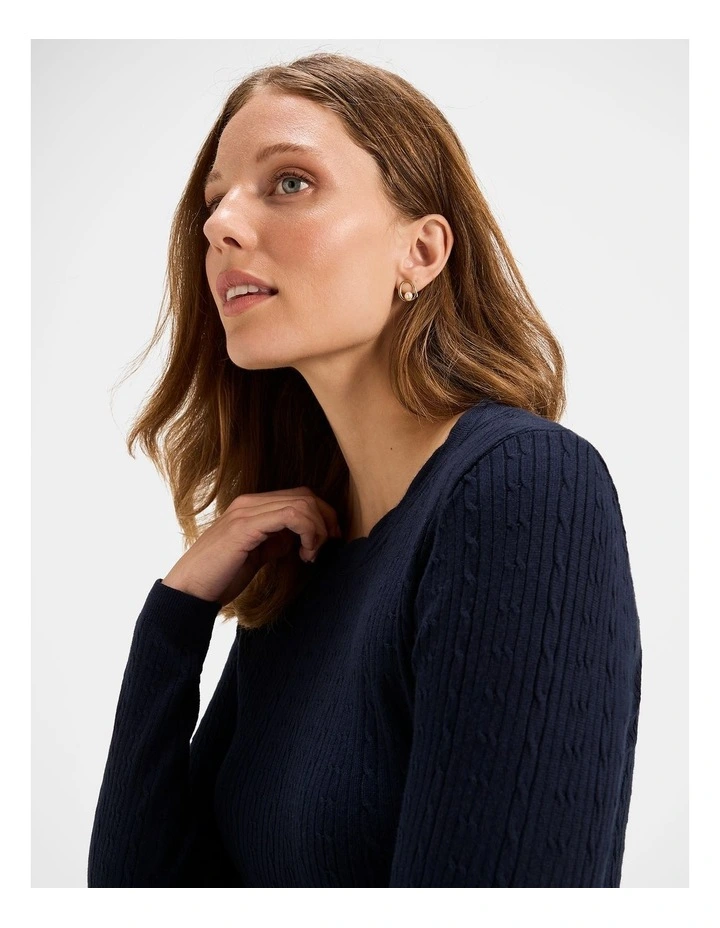 Amara Knit Top in Ink image 5