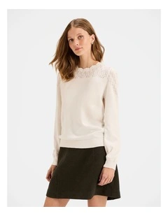 Violet Knit Top in Ivory