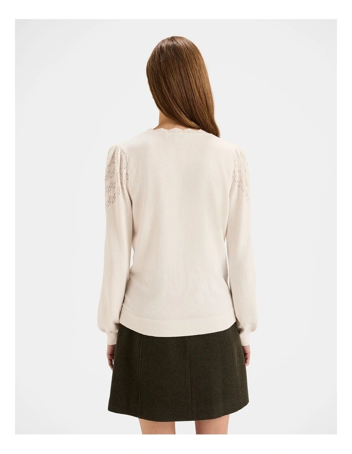 Violet Knit Top in Ivory image 2
