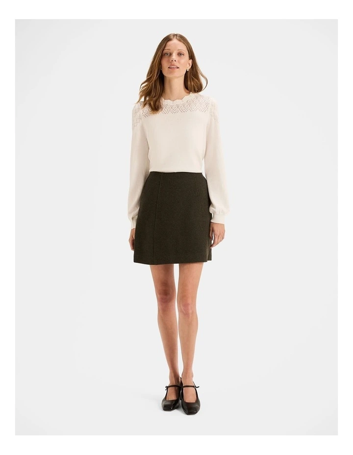 Violet Knit Top in Ivory image 6