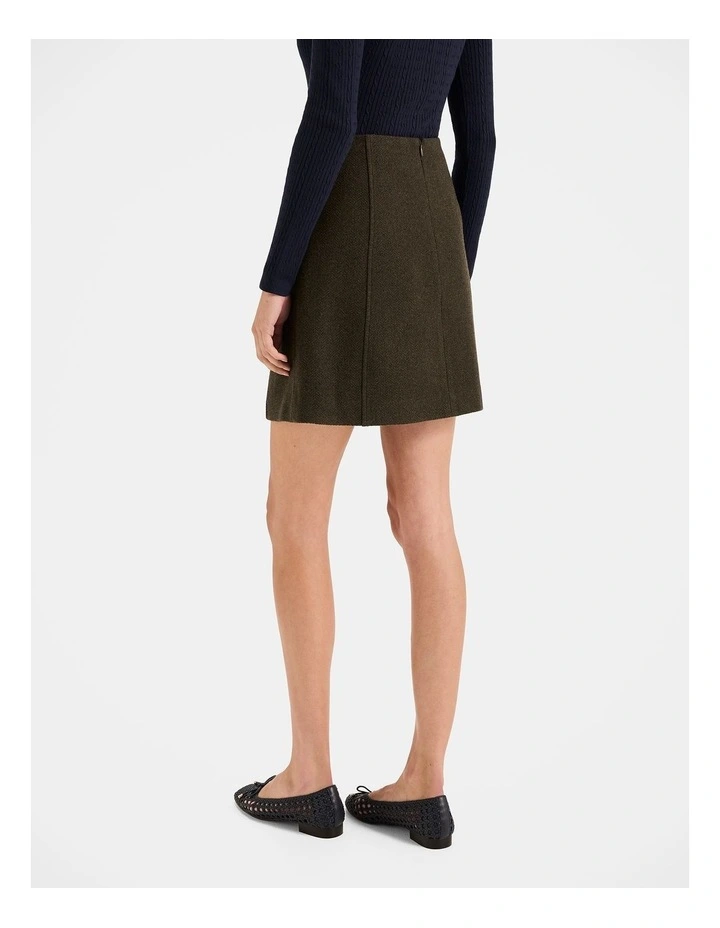 Maisel Mini Skirt in Khaki image 2