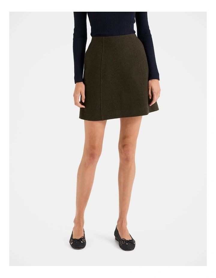 Maisel Mini Skirt in Khaki image 3