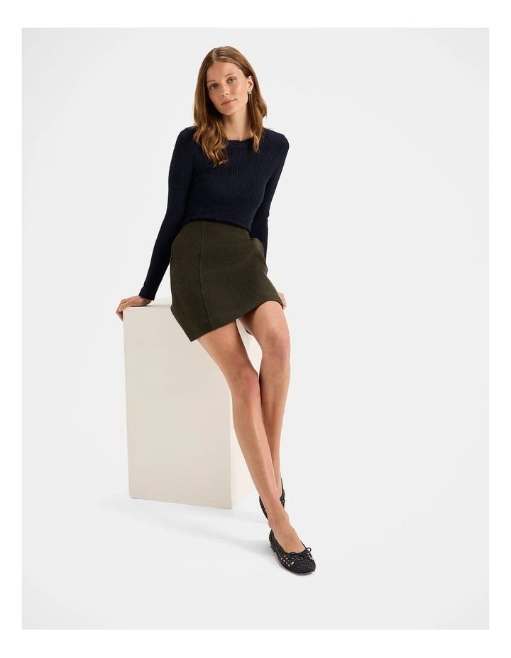 Maisel Mini Skirt in Khaki image 4