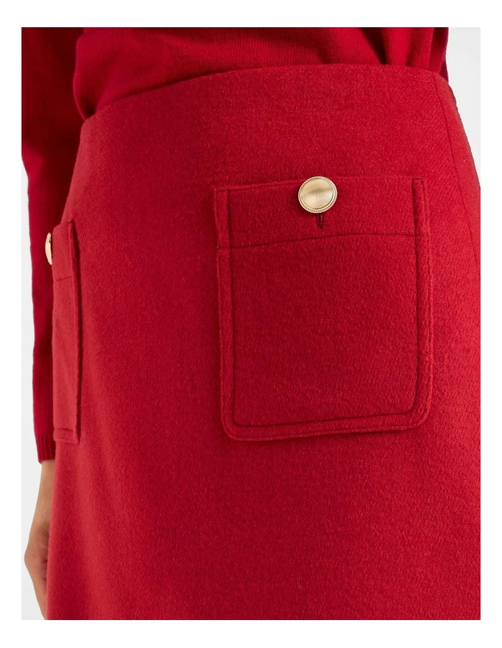 Ingrid Mini Skirt in Rouge image 5