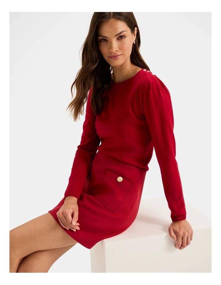 Ingrid Mini Skirt in Rouge image 6