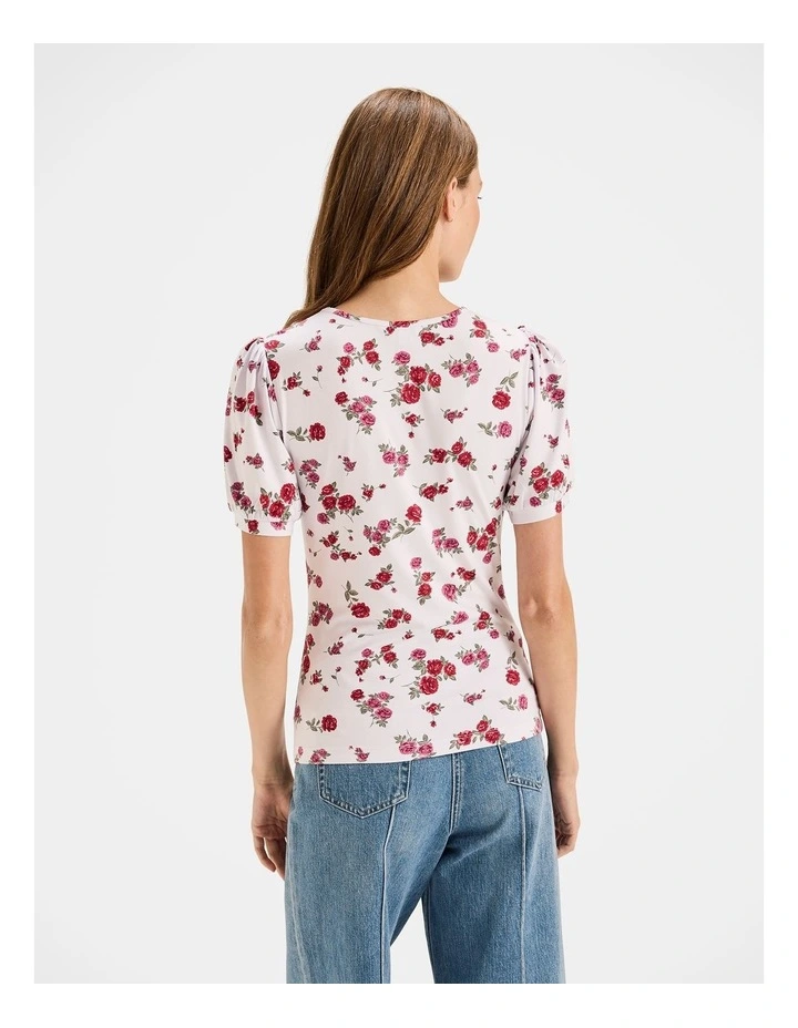 Cameo Floral Tee in Ivory image 2